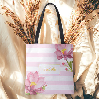 Moderne roze olievlek tote bag