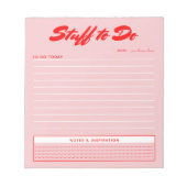 Moderne roze om lijstontwerp uit te voeren notitieblok (Voorkant)