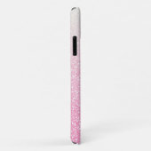 Moderne Roze Ombre Glitter Meisjesachtig Chic Pers Case-Mate iPhone Case (Achterkant/rechts)