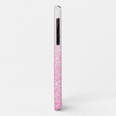 Moderne Roze Ombre Glitter Meisjesachtig Chic Pers Case-Mate iPhone Case (Achterkant/links)