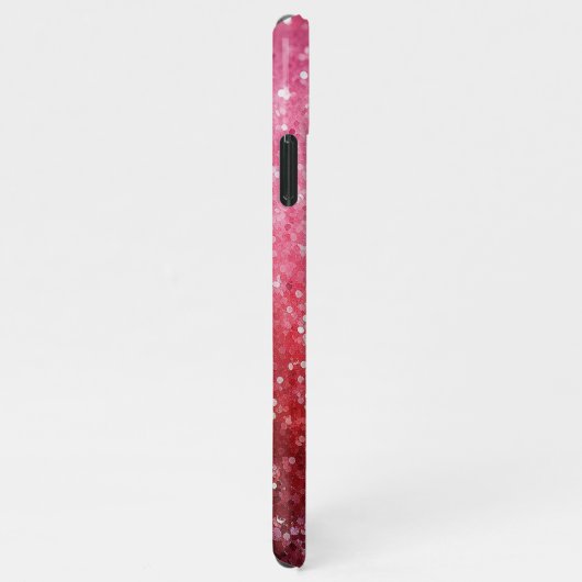 Moderne Roze Ombre Glitter Monogrammed Chique Cust iPhone Hoesje (Rechterkant)