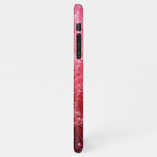 Moderne Roze Ombre Glitter Monogrammed Chique Cust iPhone Hoesje (Linkerkant)