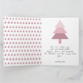 Moderne Roze Ombre Kerstboom Patroon Kaart (Binnen)