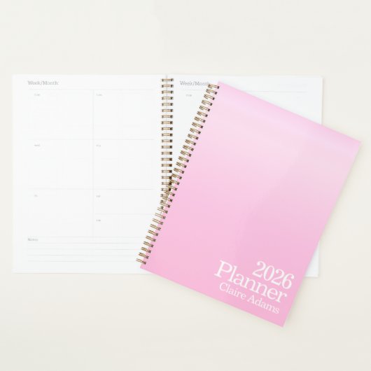 Moderne Roze Ombre Planner (Display)