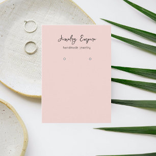 Moderne Roze oorbel houder Visitekaartje