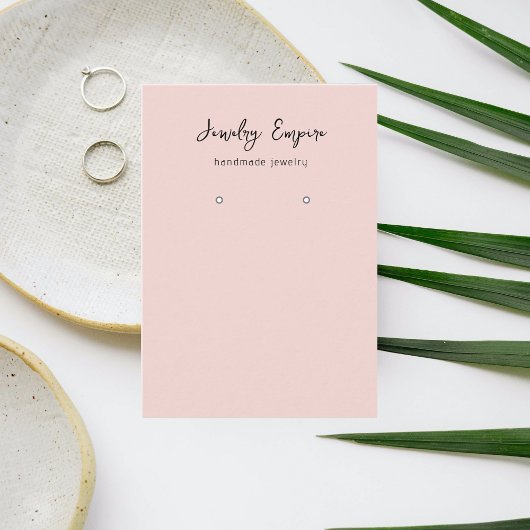 Moderne Roze oorbel houder Visitekaartje