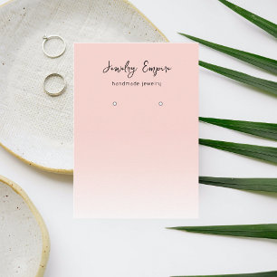 Moderne Roze oorbel houder Visitekaartje