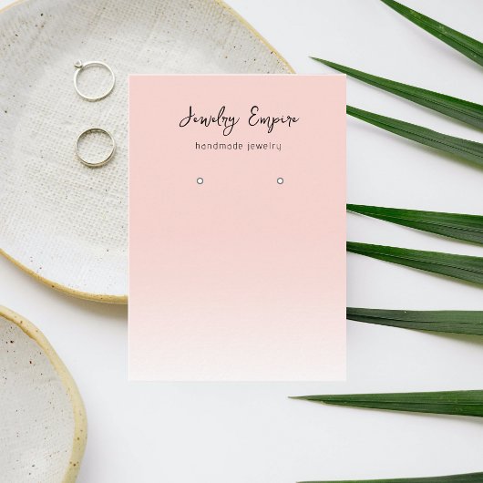 Moderne Roze oorbel houder Visitekaartje