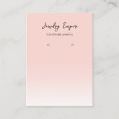 Moderne Roze oorbel houder Visitekaartje (Voorkant)