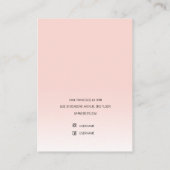 Moderne Roze oorbel houder Visitekaartje (Achterkant)