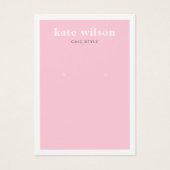 Moderne roze oorenkaart visitekaartje (Voorkant)