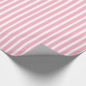 Moderne roze op wit strooppatroon cadeaupapier (Hoek)