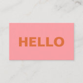 Moderne, roze Oranje aangepaste Logo sociale media Visitekaartje (Voorkant)