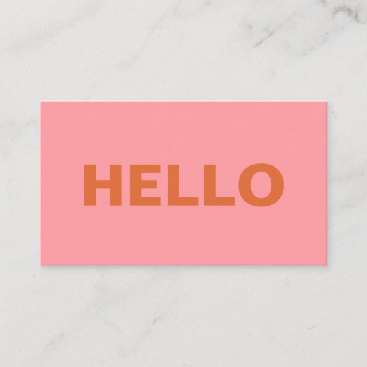 Moderne, roze Oranje aangepaste Logo sociale media Visitekaartje (Voorkant)