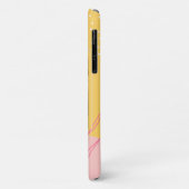 Moderne Roze Oranje Bloem Foto Persoonlijke Naam Case-Mate iPhone Case (Achterkant/links)