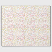 Moderne roze Oranje luipaard Cadeaupapier (Vlak)