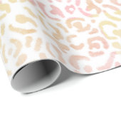 Moderne roze Oranje luipaard Cadeaupapier (Rol Hoek)