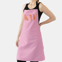 Moderne Roze Oranje Monogram Beginletters Geperson