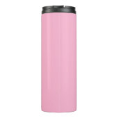 Moderne Roze Oranje Monogram Initiaal Gepersonalis Thermosbeker (Achterkant)