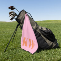 Moderne roze Oranje monogram Initialen op maat