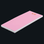 Moderne roze Oranje monogram Initialen op maat Magnetisch Notitieblok<br><div class="desc">Blijf stijlvol georganiseerd met dit moderne roze Oranje monogram Initialen gepersonaliseerde notitieblok. De levendige roze en oranje tinten,  gecombineerd met uw unieke initialen,  creëer een chique,  aangepaste touch die elk bureau opfleurt. Perfect voor het noteren van ideeën,  to-do's of oprechte noten met flair.</div>