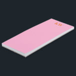 Moderne roze Oranje monogram Initialen op maat Magnetisch Notitieblok<br><div class="desc">Blijf stijlvol georganiseerd met dit moderne roze Oranje monogram Initialen gepersonaliseerde notitieblok. De levendige roze en oranje tinten,  gecombineerd met uw unieke initialen,  creëer een chique,  aangepaste touch die elk bureau opfleurt. Perfect voor het noteren van ideeën,  to-do's of oprechte noten met flair.</div>