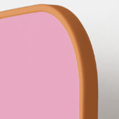 Moderne roze Oranje monogram Initialen op maat Pickleball Paddle (Links Detail)