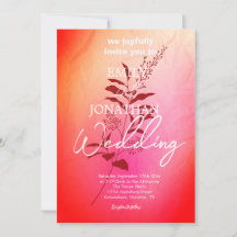 Moderne roze oranje waterverf typografie