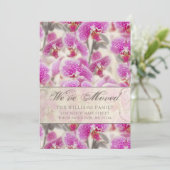 Moderne Roze Orchidee Bloemen Bewegen Aankondiging (Staand voorkant)