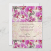 Moderne Roze Orchidee Bloemen Bewegen Aankondiging (Achterkant)