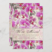 Moderne Roze Orchidee Bloemen Bewegen Aankondiging (Voorkant / Achterkant)