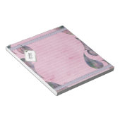 Moderne roze Paarse Abstract gelijnd Notitieblok (Schuin)