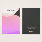 Moderne roze Paarse Abstracte oorring display Visitekaartje (Voorkant /achterkant)