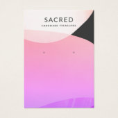 Moderne roze Paarse Abstracte oorring display Visitekaartje (Voorkant)