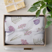 Moderne Roze Paarse Bloemige Baby Shower Verjaarda Tissuepapier (Geschenk)