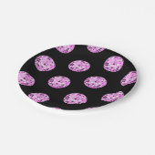 Moderne roze Paarse Disco Ball Pattern Black Papieren Bordje (Gekanteld)