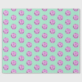 Moderne roze Paarse Disco Ball Pattern Magic Mint Cadeaupapier (Vlak)