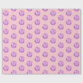 Moderne roze Paarse Disco Ball Pattern Pastel Roze Cadeaupapier (Vlak)