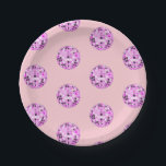 Moderne roze Paarse Disco Ball Pattern Pastel Roze Papieren Bordje<br><div class="desc">Dans,  dans! Evergreen disco spiegelbal ontwerp voor elke danskoningin. Disco ball illustratie roze esthetische home decor,  partijproducten en geschenken.</div>