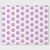 Moderne roze Paarse Disco Ball Pattern White Cadeaupapier (Vlak)