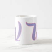 Moderne Roze & Paarse Monogram Naam Personalized W Koffiemok (Center)