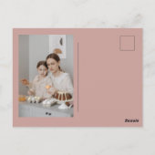Moderne roze, paasfotokaart met briefje briefkaart (Achterkant)