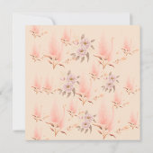 Moderne roze pampagras bruidsdouche bedankkaart (Achterkant)