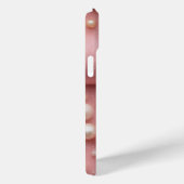 Moderne Roze Parel Glitter Aangepaste Naam Monogra Case-Mate iPhone Case (Achterkant / Rechts)