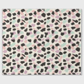 Moderne roze pastel luipaard vlekken cadeaupapier (Vlak)