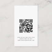 Moderne roze peach Florals QR Code Weddenschap Det Informatiekaartje (Achterkant)