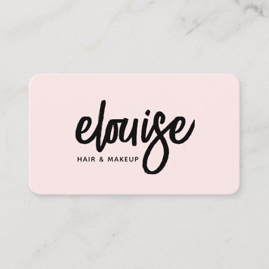 Moderne roze penseelkwaliteit visitekaartje (Voorkant)