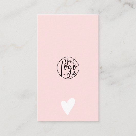Moderne roze penseelstreek logo Qr-code bedankt Visitekaartje (Achterkant)