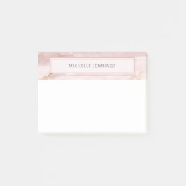Moderne roze penseelstreek post-it® notes