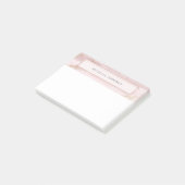 Moderne roze penseelstreek post-it® notes (Schuin)